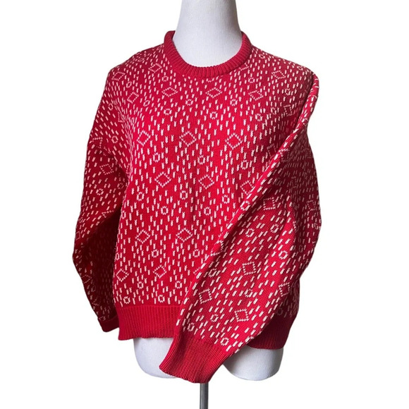 Vintage Bergdorf Goodman Red Sweater, size Large - Picture 1 of 5